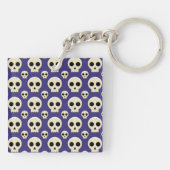 Creepy Cute Kawaii Gothic Skull Pattern Sleutelhanger (Achterkant)