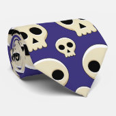 Creepy Cute Kawaii Gothic Skull Pattern Stropdas (Opgerold)