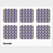 Creepy Cute Kawaii Gothic Skull Pattern Vierkante Sticker (Vel)