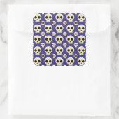 Creepy Cute Kawaii Gothic Skull Pattern Vierkante Sticker (Tas)