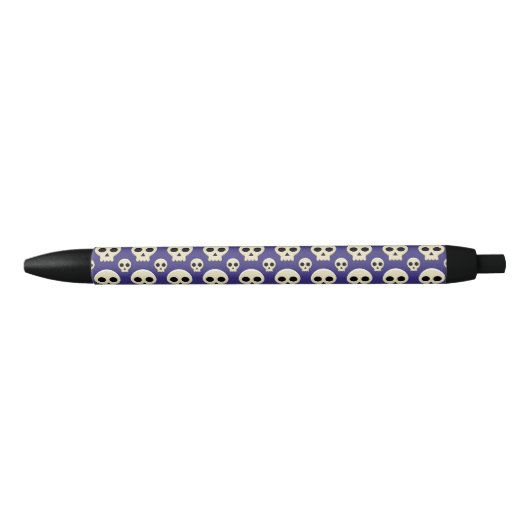 Creepy Cute Kawaii Gothic Skull Pattern Zwarte Inkt Pen (Voorkant)