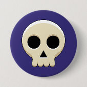 Creepy Cute Kawaii Gothic Skull Ronde Button 7,6 Cm (Voorkant)