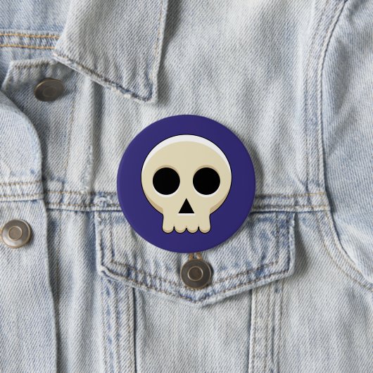 Creepy Cute Kawaii Gothic Skull Ronde Button 7,6 Cm (In situ)