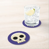 Creepy Cute Kawaii Gothic Skull Ronde Kartonnen Onderzetter (Insitu)