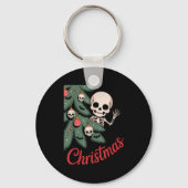 Creepy Cute Kawaii Skeleton Christmas Tree Skull B Sleutelhanger (Voorkant)