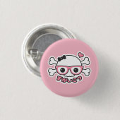 Creepy Cute Pastel Nerd Skull Ronde Button 3,2 Cm (Voorkant /achterkant)