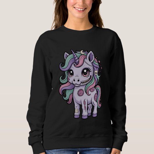 Creepy Cute Pastel Unicorn Trui (Voorkant)