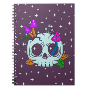 Creepy Cute Skull & Mushroom Notebook Notitieboek