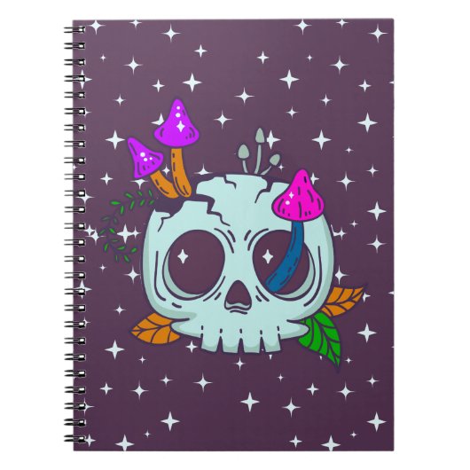 Creepy Cute Skull & Mushroom Notebook Notitieboek (Voorkant)