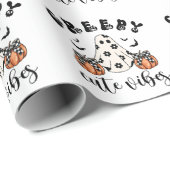 Creepy Cute Vibes Coquette Ghost & Pumpkin  Cadeaupapier (Rol Hoek)