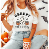 Creepy Cute Vibes Retro Ghost & Pumpkin Coquette  T-shirt