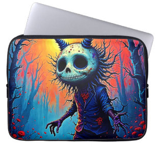 Creepy Demon beroemd gemaakt door Spooky Bossen De Laptop Sleeve