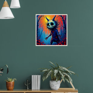 Creepy Demon beroemd gemaakt door Spooky Bossen De Poster