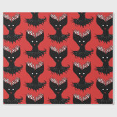 Creepy Demon Girl Dark Gothic Character met Teth Cadeaupapier (Vlak)