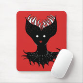 Creepy Demon Girl Dark Gothic Character met Teth Muismat (Met muis)