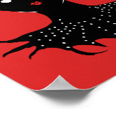 Creepy Demon Girl Dark Gothic Character met Teth Poster (Hoek)