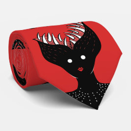 Creepy Demon Girl Dark Gothic Character met Teth Stropdas