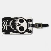 Creepy Demon Skull Bagagelabel (Voorkant horizontaal)