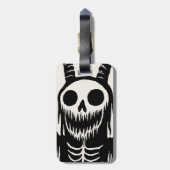 Creepy Demon Skull Bagagelabel (Achterkant verticaal)