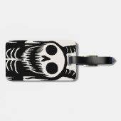 Creepy Demon Skull Bagagelabel (Achterkant horizontaal)