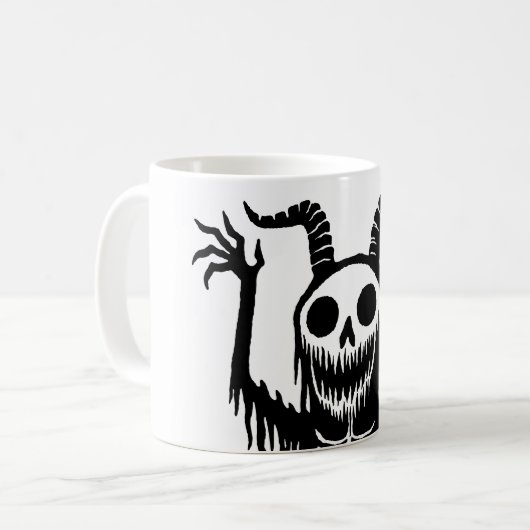 Creepy Demon Skull Koffiemok (Voorkant links)