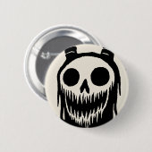 Creepy Demon Skull Ronde Button 5,7 Cm (Voorkant /achterkant)