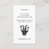 Creepy Demon Skull Visitekaartje (Achterkant)