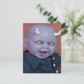 Creepy Devil Baby Doll Briefkaart (Staand voorkant)