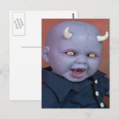 Creepy Devil Baby Doll Briefkaart (Voorkant / Achterkant)