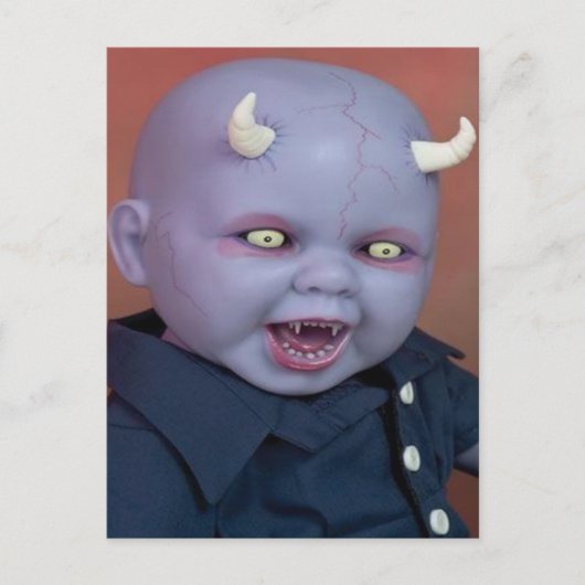 Creepy Devil Baby Doll Briefkaart (Voorkant)