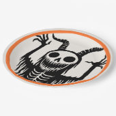 Creepy Devil Skull Halloween Papieren Bordje (Gekanteld)