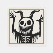 Creepy Devil Skull Halloween Servet (Voorkant)