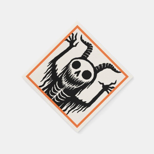 Creepy Devil Skull Halloween Servet (Hoek)