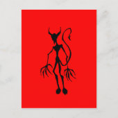 Creepy Devil Stick Figuur Briefkaart (Voorkant)