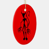 Creepy Devil Stick Figuur Keramisch Ornament (Rechts)