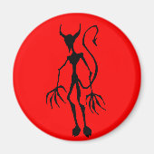 Creepy Devil Stick Figuur Magneet (Voorkant)