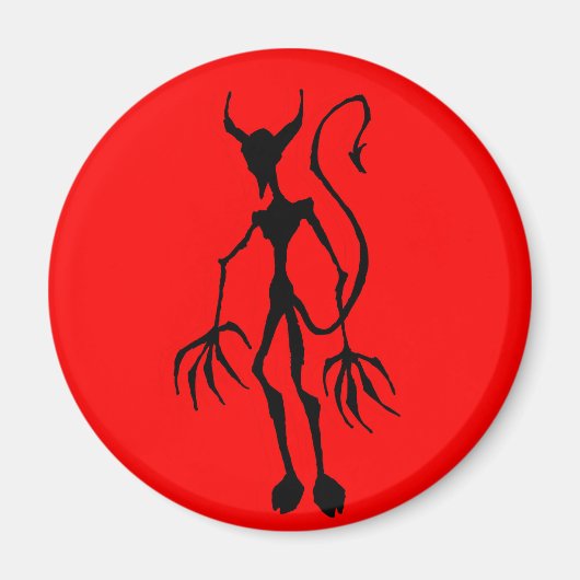 Creepy Devil Stick Figuur Magneet (Voorkant)