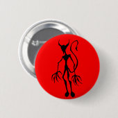 Creepy Devil Stick Figuur Ronde Button 5,7 Cm (Voorkant /achterkant)