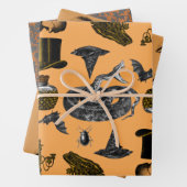 Creepy dingen, ogen en noodlottige patroonwikkelin inpakpapier vel (In situ)