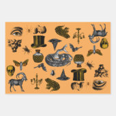 Creepy dingen, ogen en noodlottige patroonwikkelin inpakpapier vel (Voorkant)