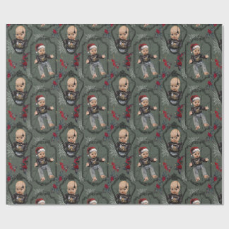 Creepy Doll Christmas Wrapping Paper Cadeaupapier