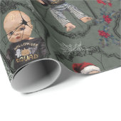 Creepy Doll Christmas Wrapping Paper Cadeaupapier (Rol Hoek)