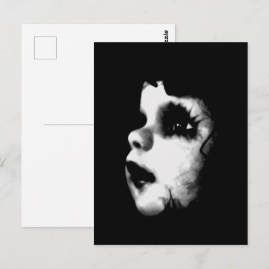 Creepy Doll Face Briefkaart (Voorkant / Achterkant)
