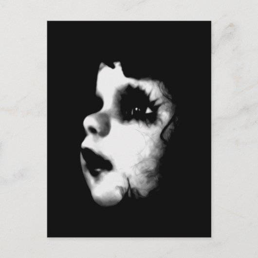 Creepy Doll Face Briefkaart (Voorkant)