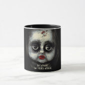 Creepy Doll Haunted Halloween Horror Mok (Midden)