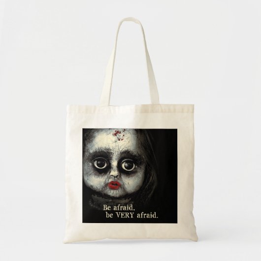 Creepy Doll Haunted Halloween Horror Tote Bag (Voorkant)
