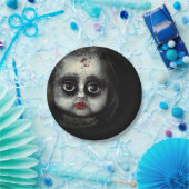 Creepy Doll Haunted Halloween Papieren Bordje (Feest)