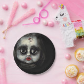 Creepy Doll Haunted Halloween Papieren Bordje (Feest)