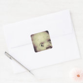 Creepy Doll Vierkante Sticker (Envelop)