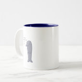 Creepy Dolphin-mok Tweekleurige Koffiemok (Voorkant links)